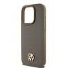 DKNY DKHMP15XPSHRPSW iPhone 15 Pro Max 6.7  brown/brown hardcase Leather Pattern Metal Logo MagSafe